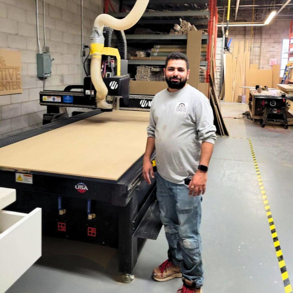 Creative purchased an Apex 1R CNC router from Mikon Machinery