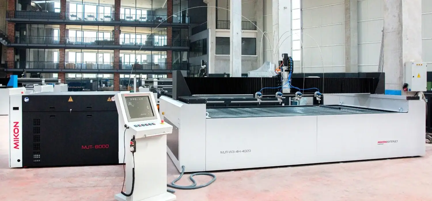 Installation of Mikon MJT Pure Water CNC waterjet